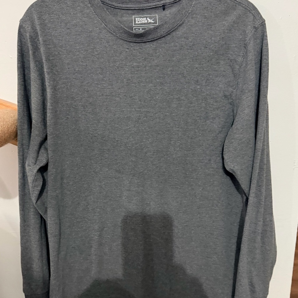 Eddie Bauer Men's Charcoal Long Sleeve Tee